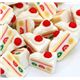 white strawberry cake pieces miniature deco 5 pcs