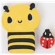 yellow bee eraser with ladybird cute kawaii