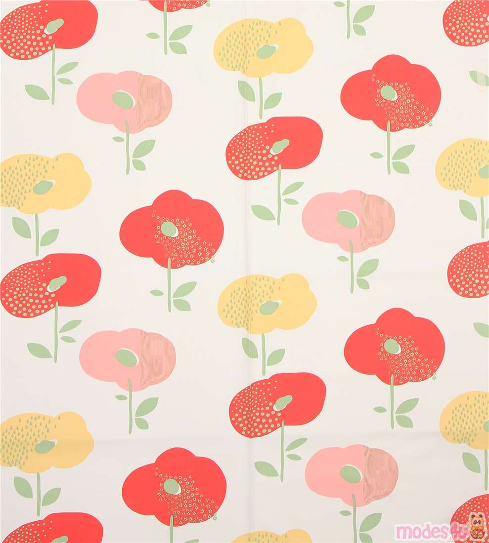 tessuto fiori grandi stoffa oxford pesante Tessuto