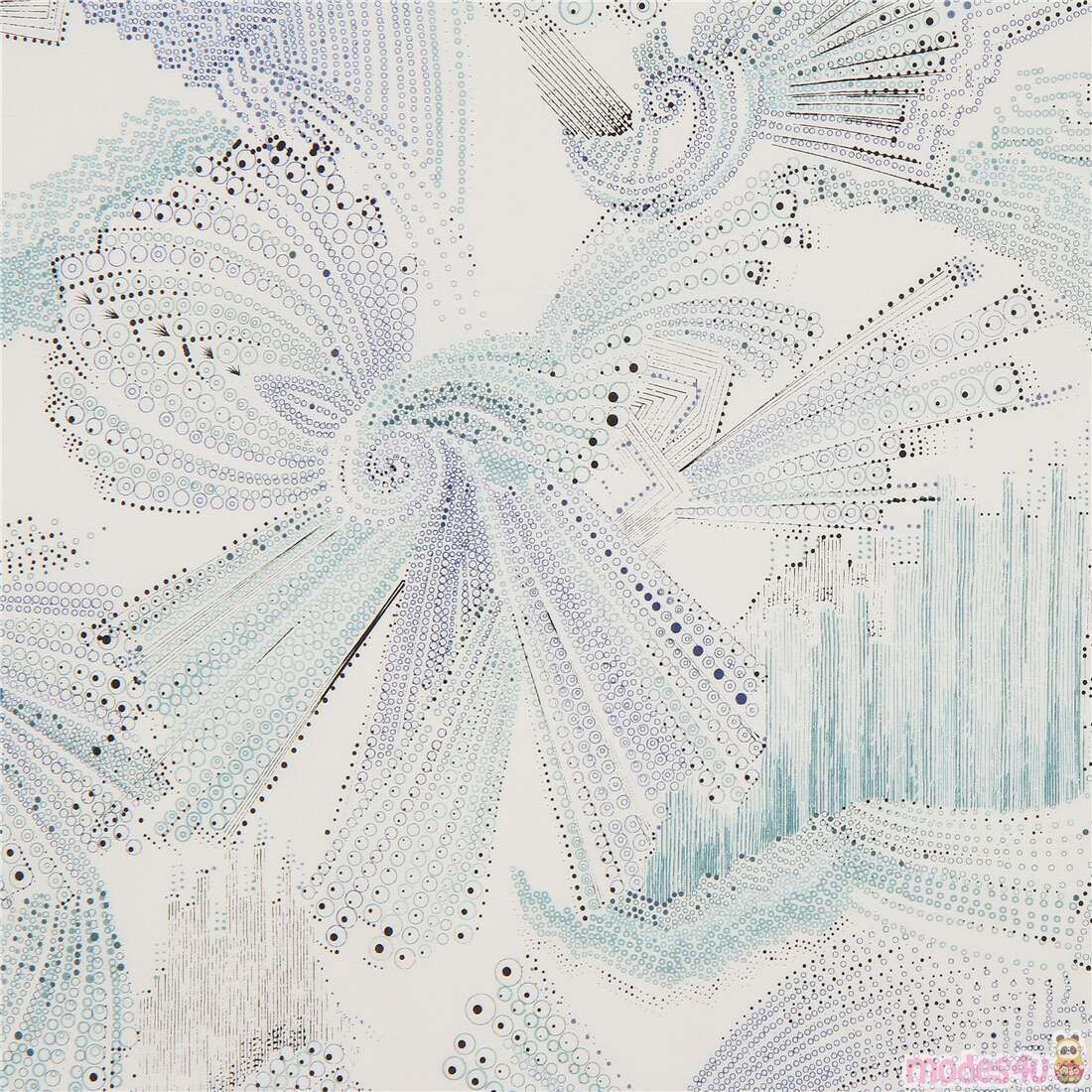 Spiral Mini Dots Geometric Swirls Fabric