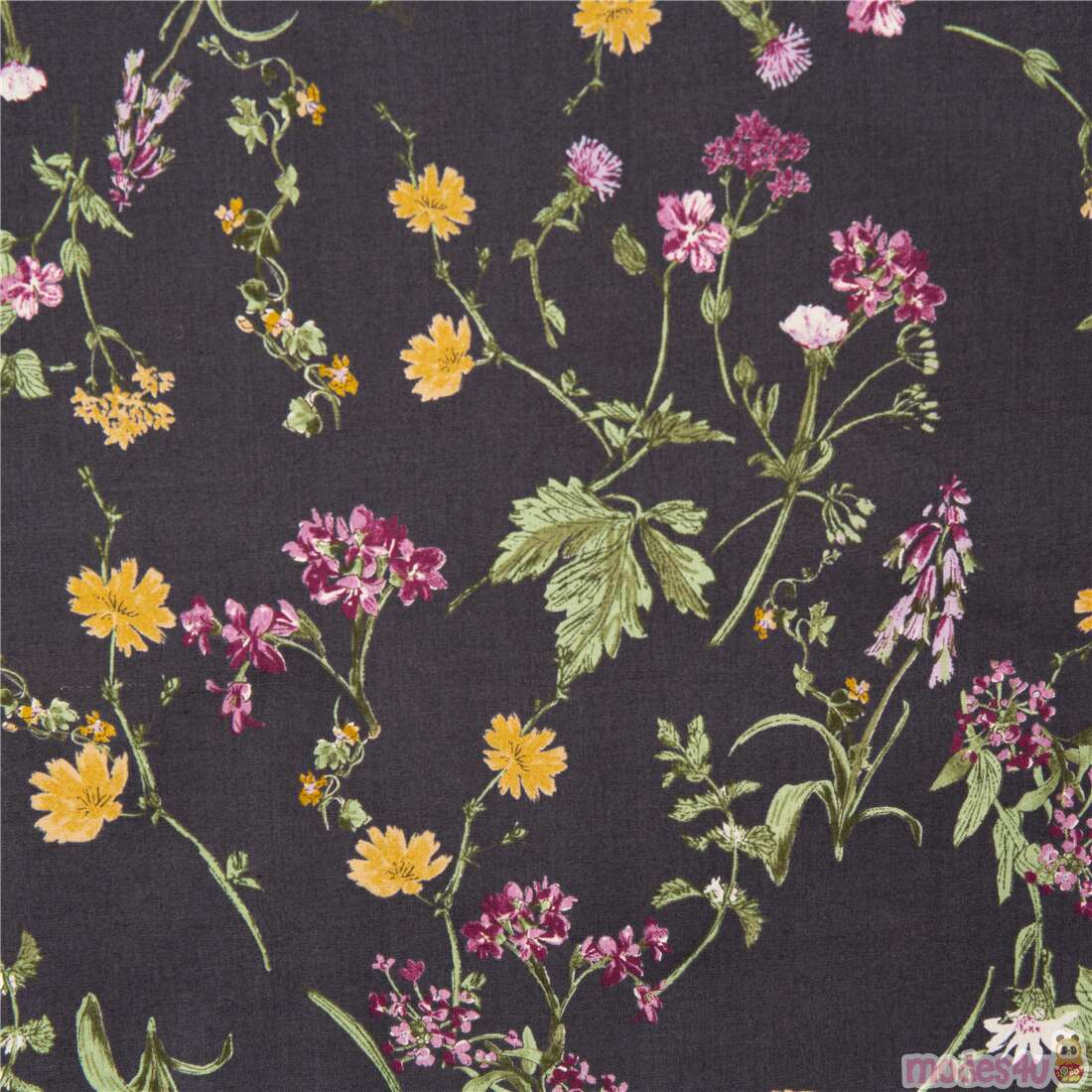 Detailed Meadow Dandelion Florals Fabric