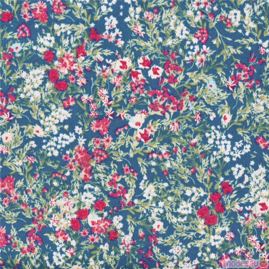Elegant Painterly Artful Dense Meadow Florals Fabric