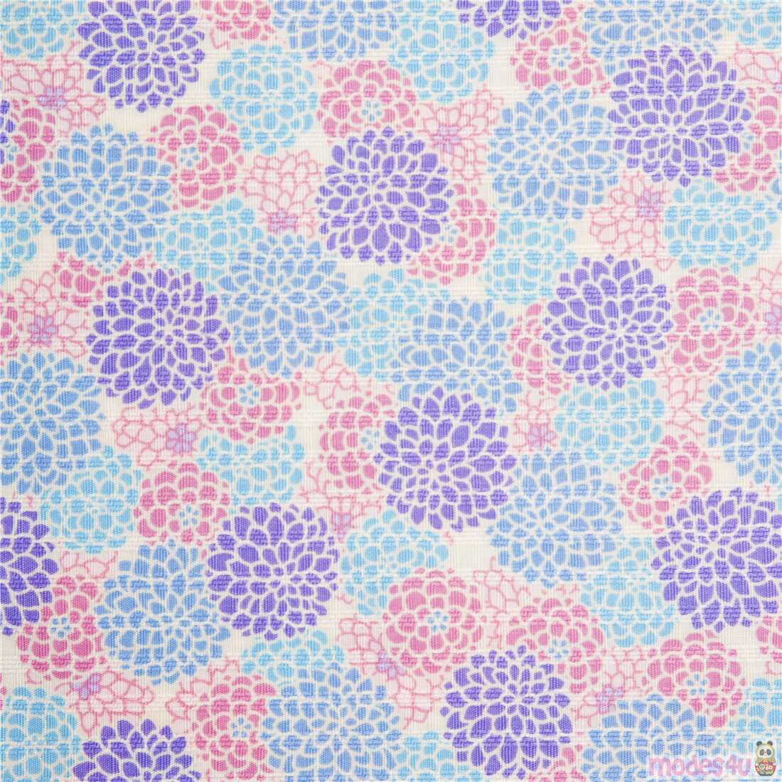 Cool Chrysanthemum Dense Blooms Fabric