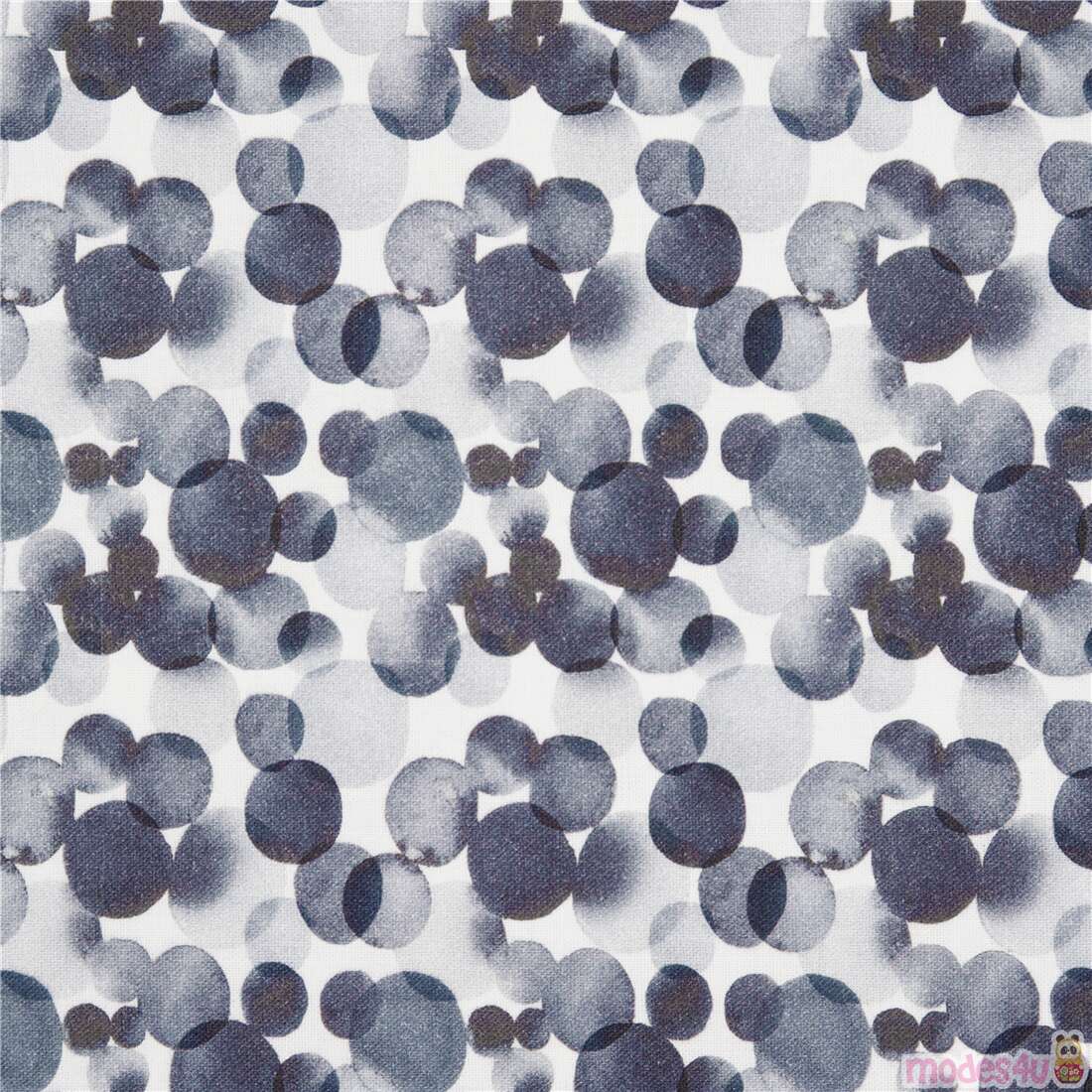 Grey Watercolour Dot Splotches Fabric