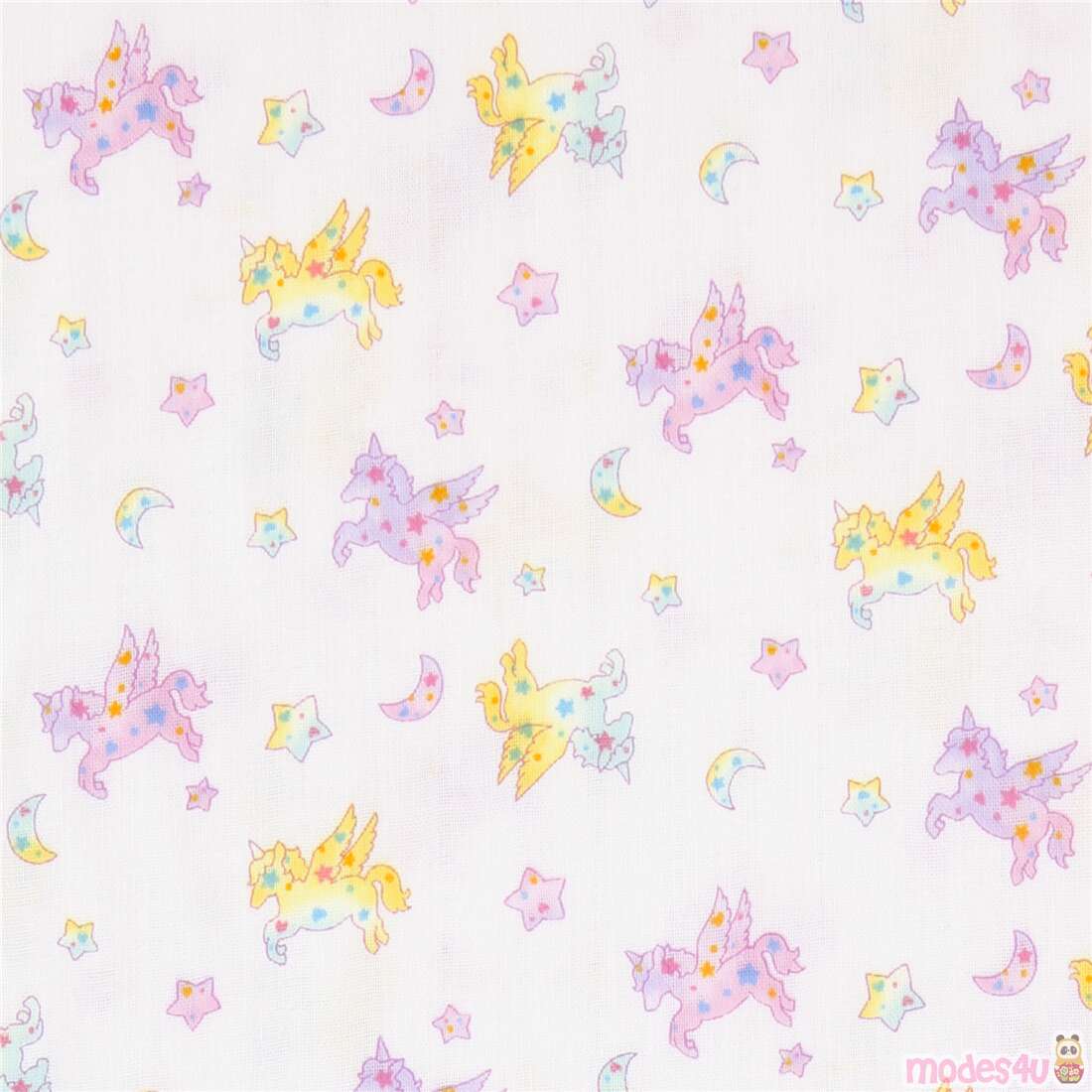 Sweet Pastel Unicorns and Stars Fabric