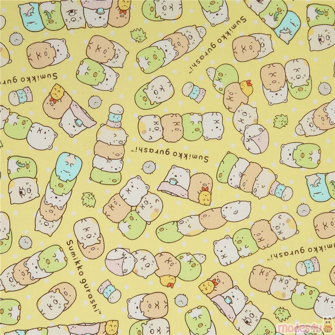 Sumikko Gurashi Rows and Stacks Fabric