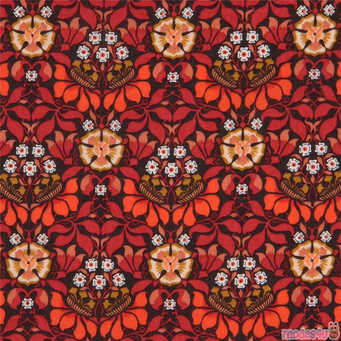 Classic Revival Damask Flower Tana Lawn Fabric