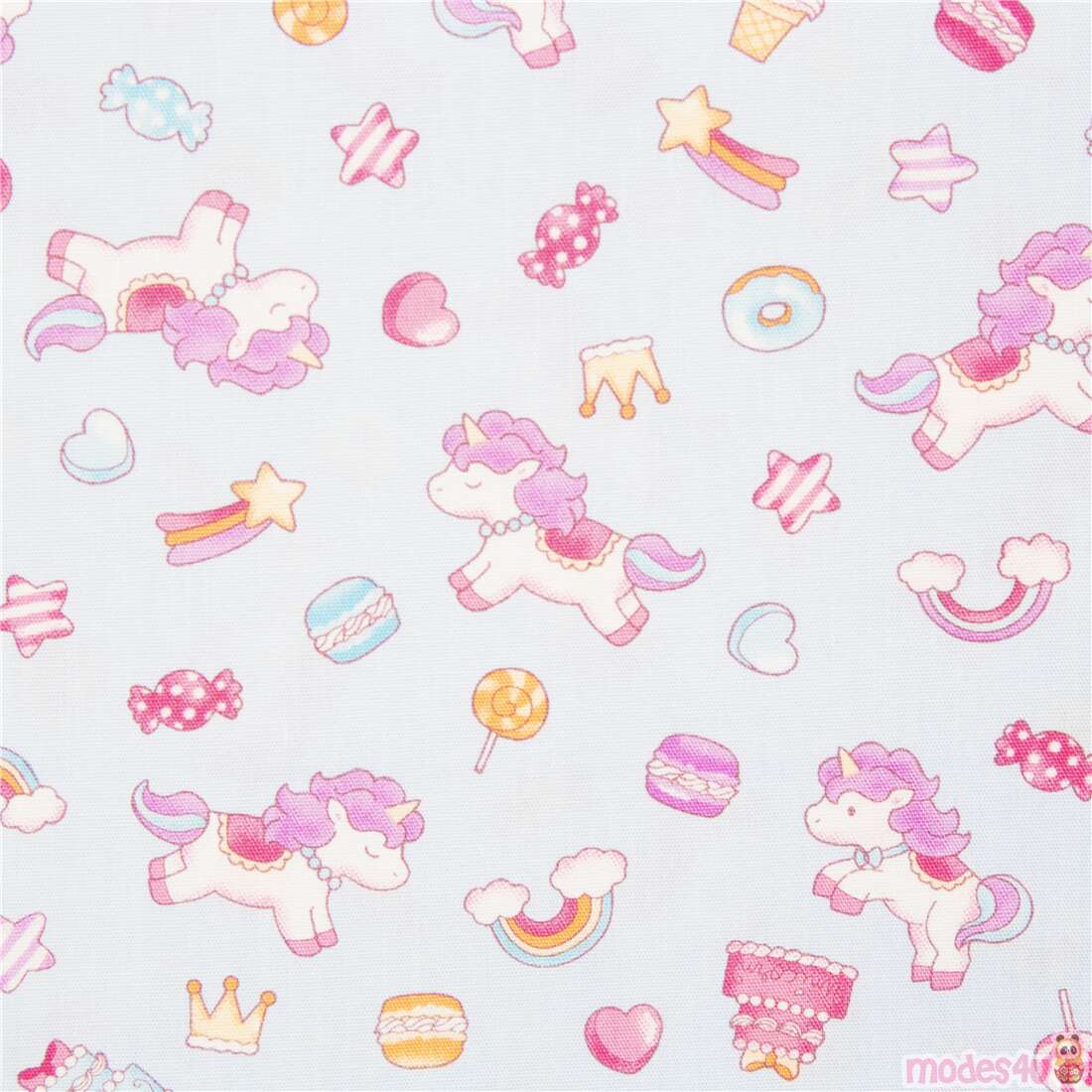Kawaii Unicorn Shooting Stars Candy Fabric
