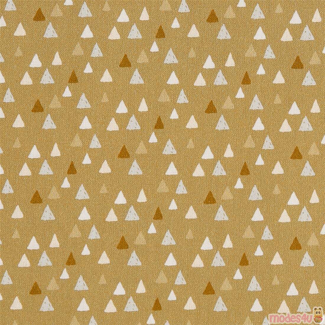 Brown with Natural Coloured Triangles Fabric
