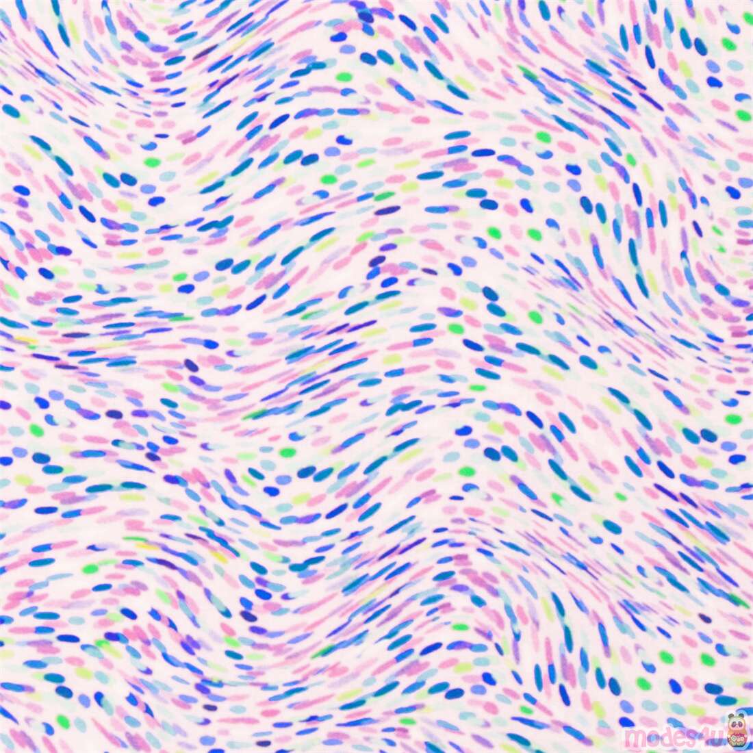 Forest Magic Abstract Wavy Mini Spot Dot Fabric