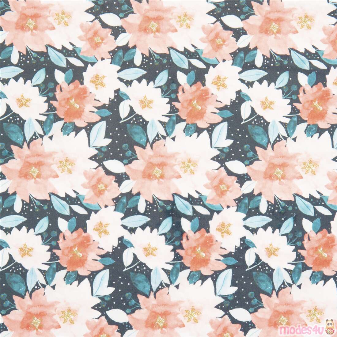 Christmas Pale Poinsettia Super Soft Cuddly Fabric