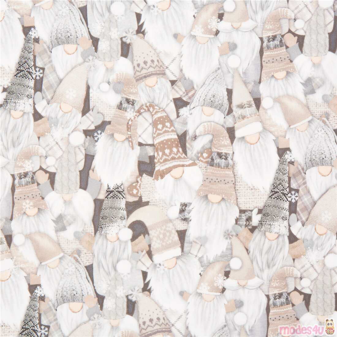 Holiday Christmas Gnomes Super Soft Cuddly Fabric