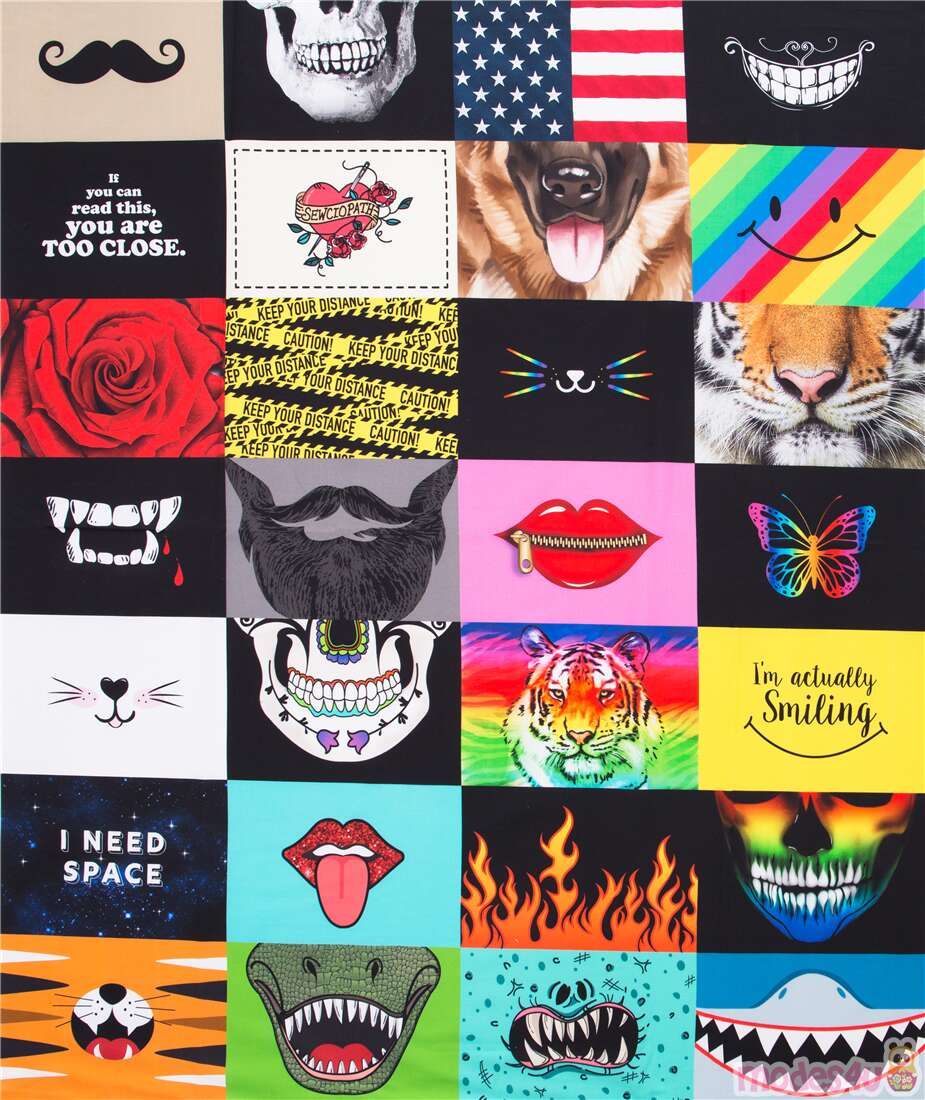 Masquerade Mouth Face Mask Pop Culture Icons Fabric
