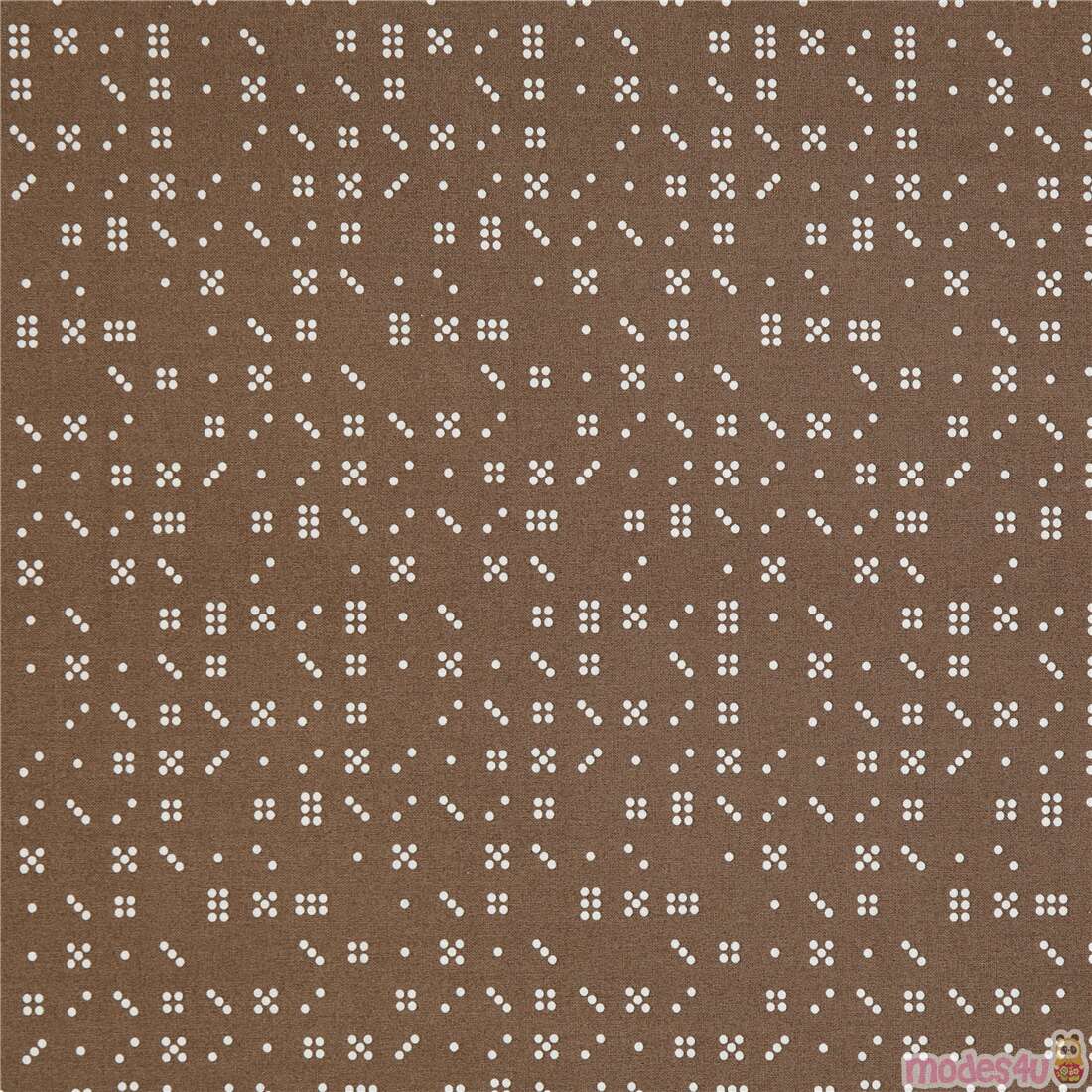 Domino Dots on Brown Fabric