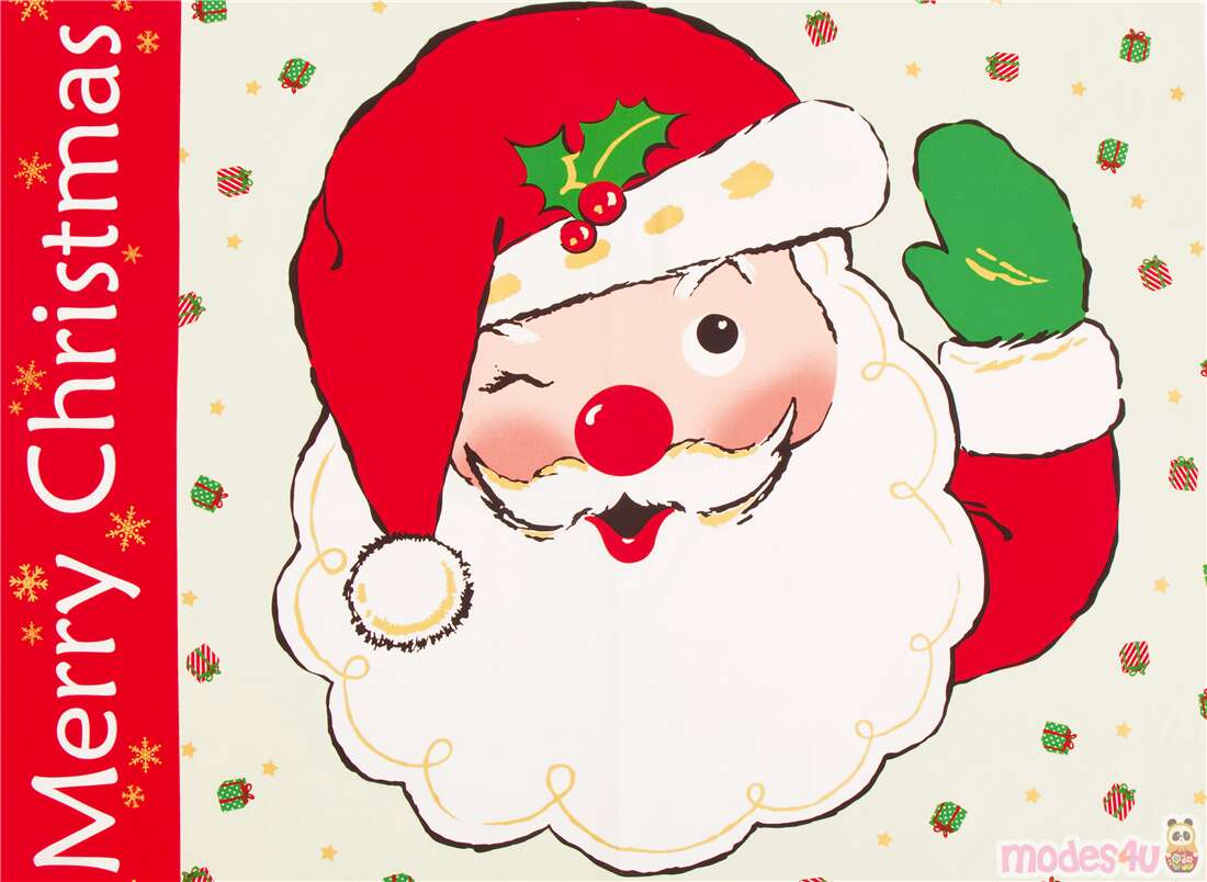 Large Santa Claus Face Merry Christmas Panel Remnant (Remnant)