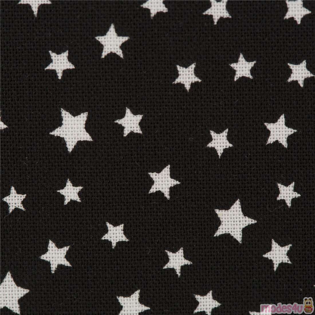 Inked Scattered Stars on Black Fabric
