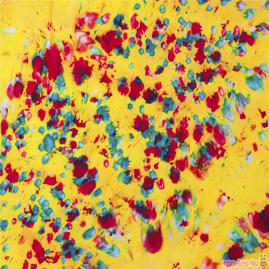 Batik Tye Dye Paint Splotches Fabric