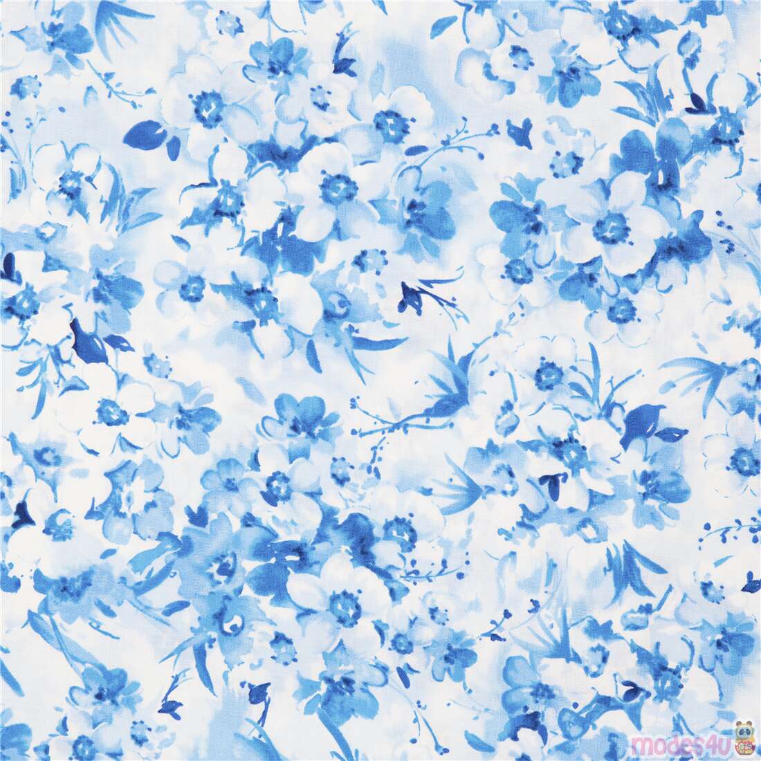 Bluebird White Flower Bunches Remnant (Remnant)