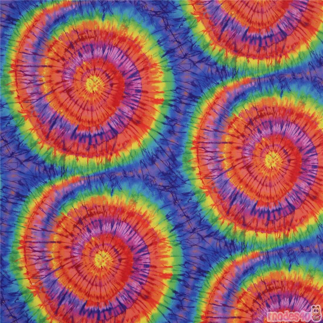 Rainbow Spiral Circles Super Soft Cuddly Fabric