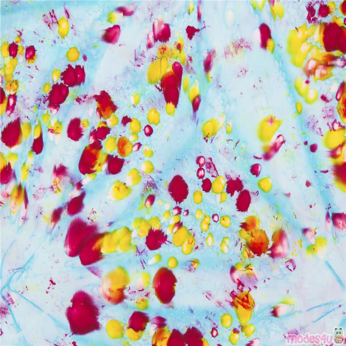 Batik Tie Dye Paint Splotches Fabric