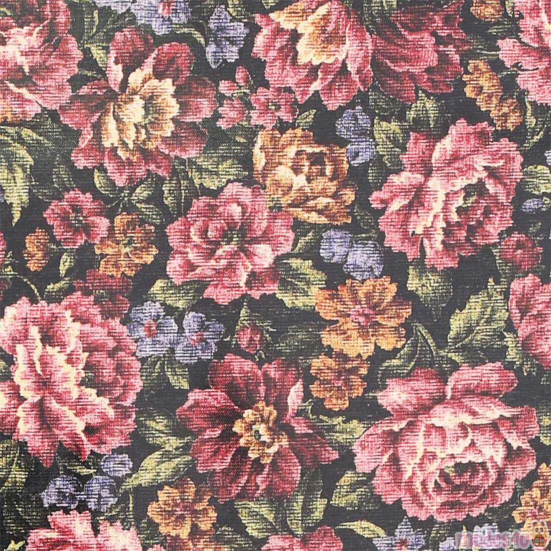 Vintage Flower Tapestry Roses Fabric