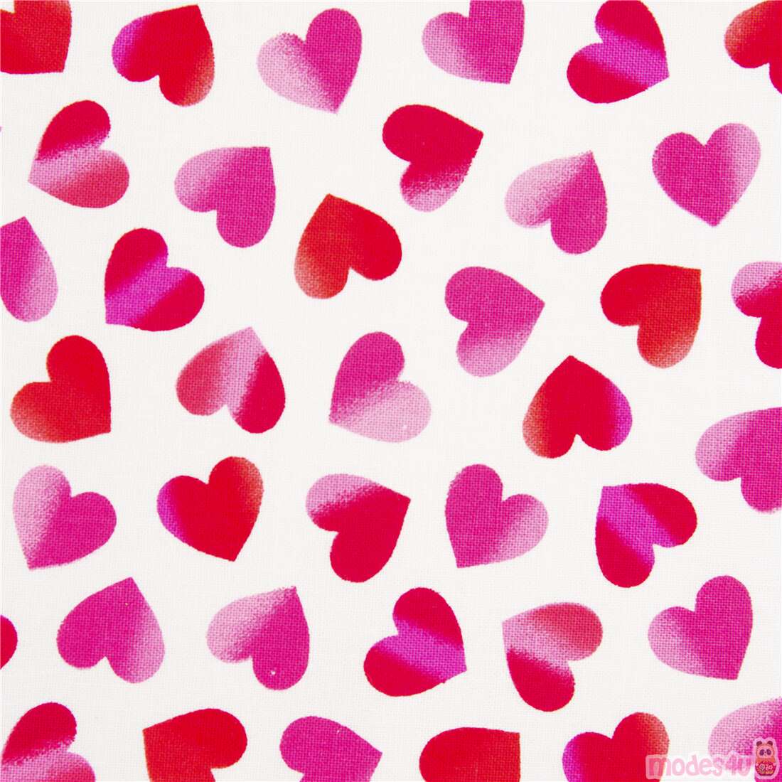 Tossed Ombre Love Hearts Romantic Fabric