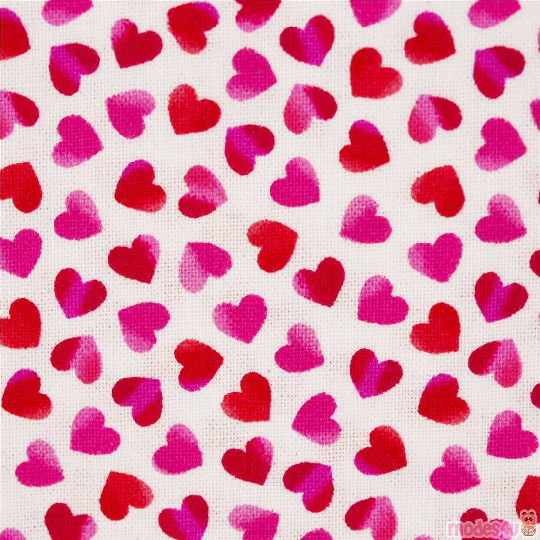 Tossed Ombre Heart Polka Dots Fabric