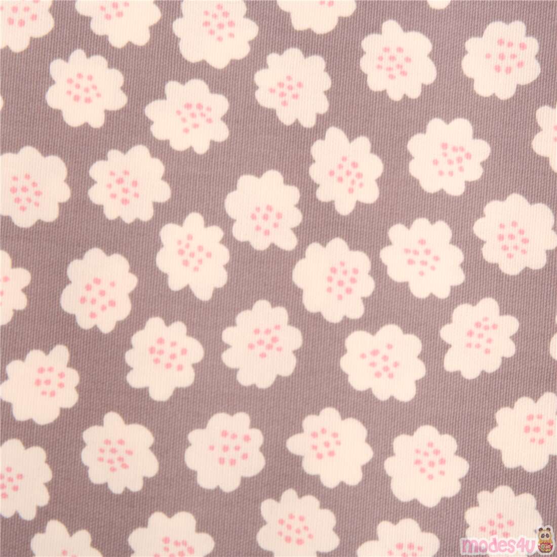 Small Retro Flowers with Dots Fabric