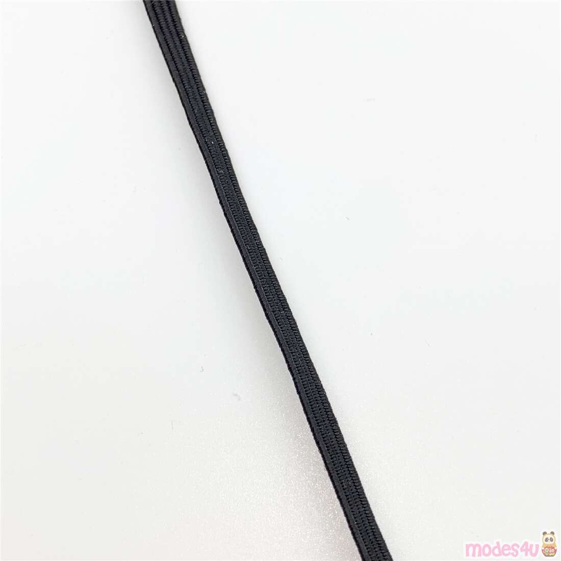 black 0.3cm wide elastic by Japanese Indie