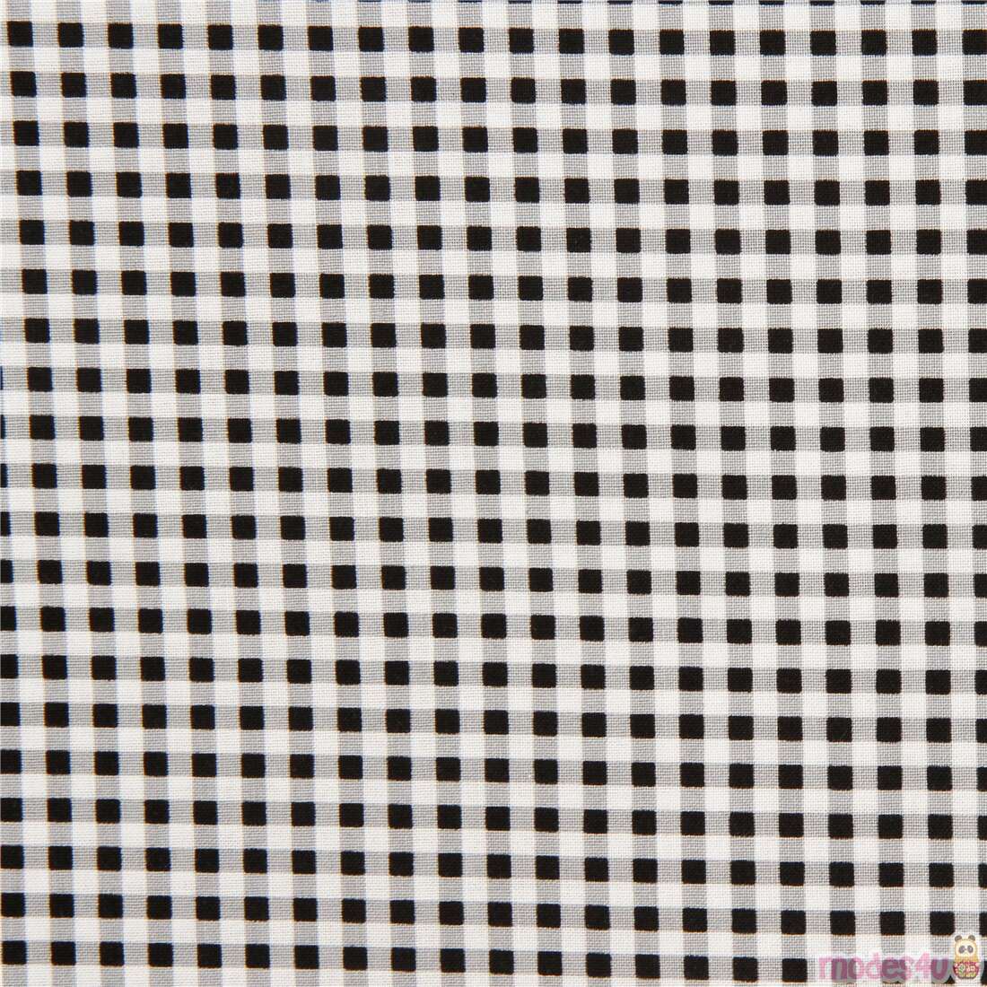 Black and White Mini Checks Gingham Fabric