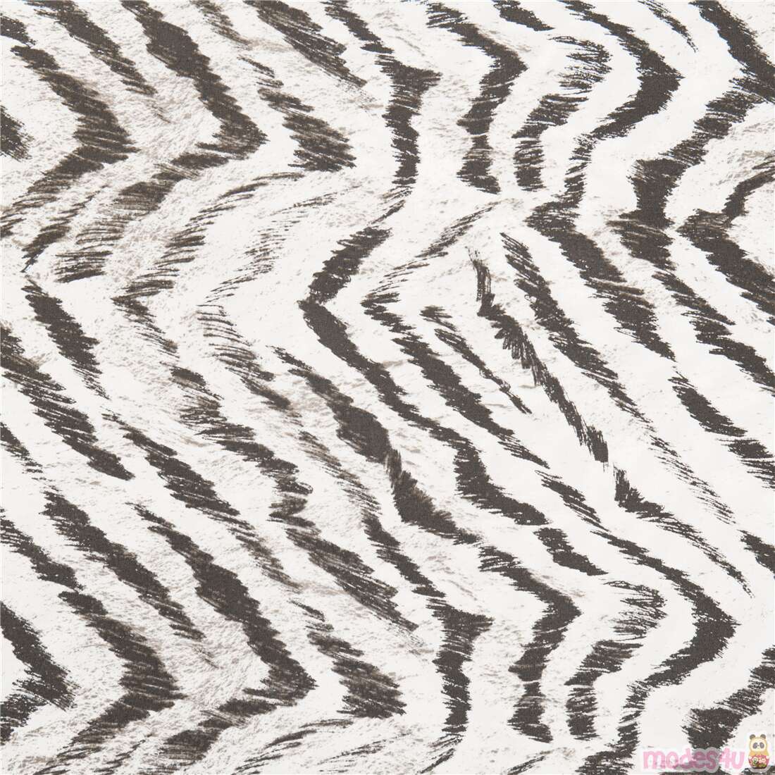 Sketchy Zebra Print Zig Zags Fabric