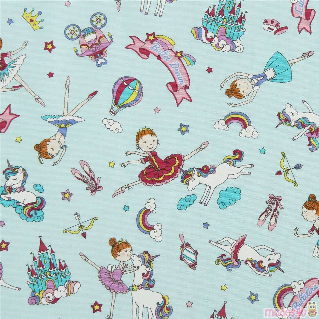 Scattered Ballerina Fairy Tale Fabric