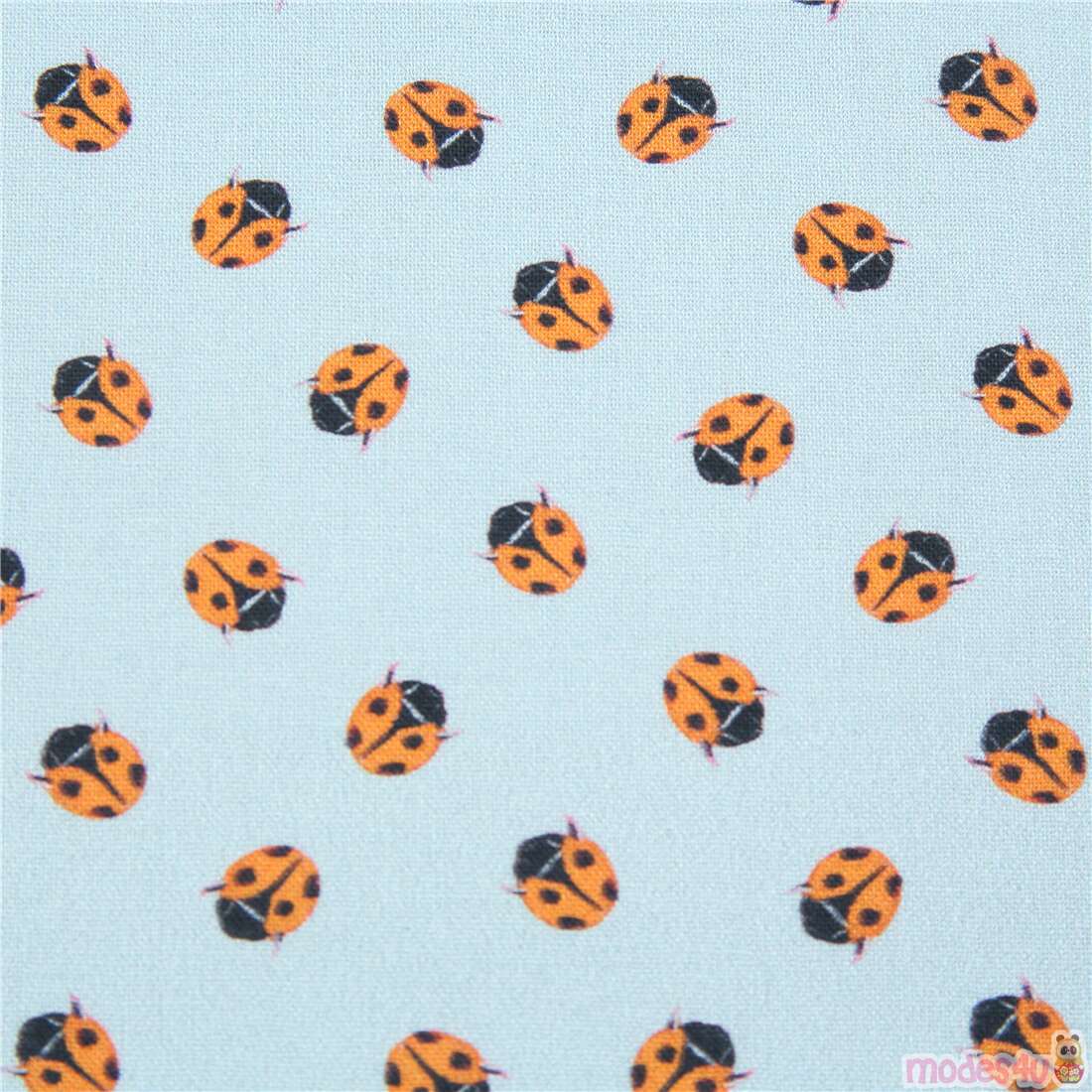 English Garden Ladybird Retro Insect Fabric