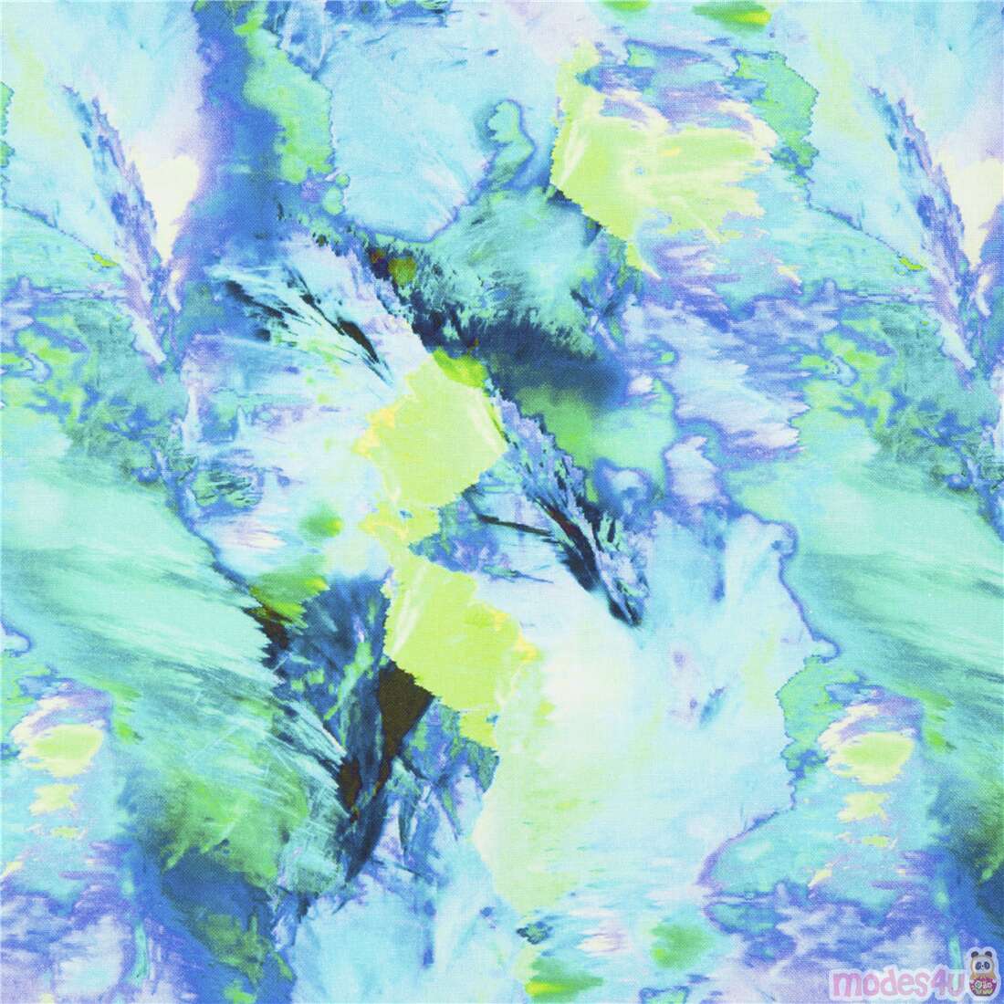 Abstract Bright Palette Knife Paint Fabric