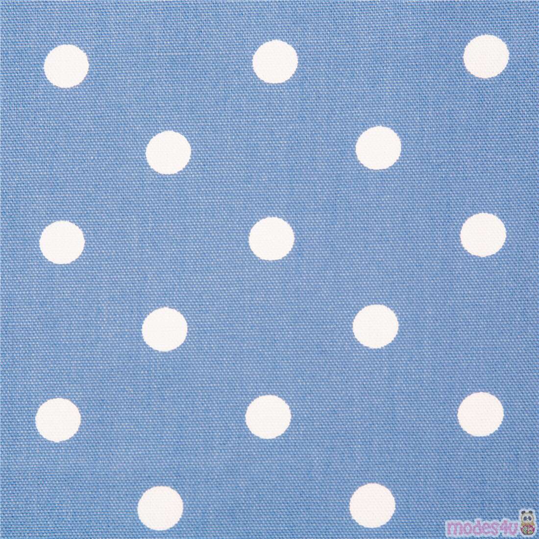 Blue Large Regular Polka Dot Fabric