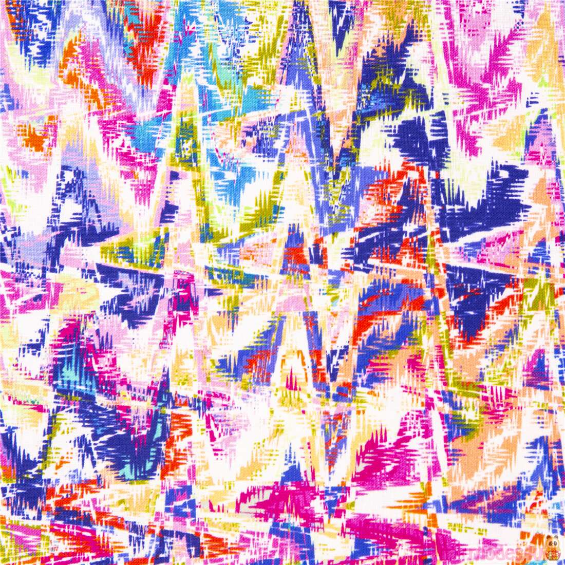 Abstract Colourful Marbled Swirl 80s Fabric