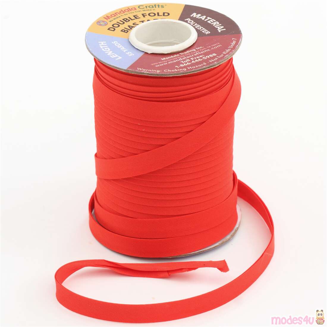 Nastro Sbieco Doppia Piegatura 12 Mm/0,5'' - Rosso di Japanese Indie