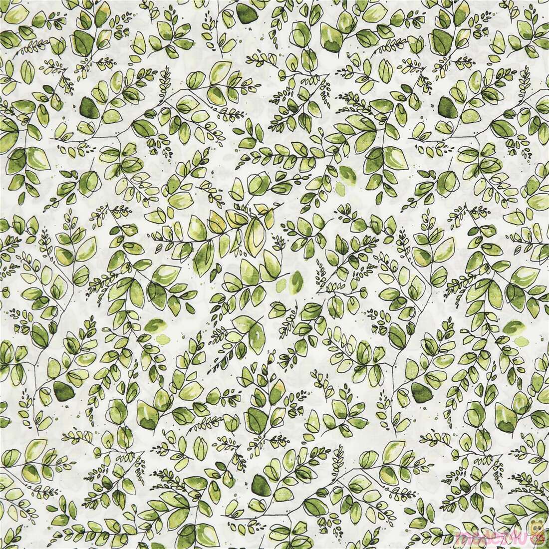Delicate Leaf Vines Fabric