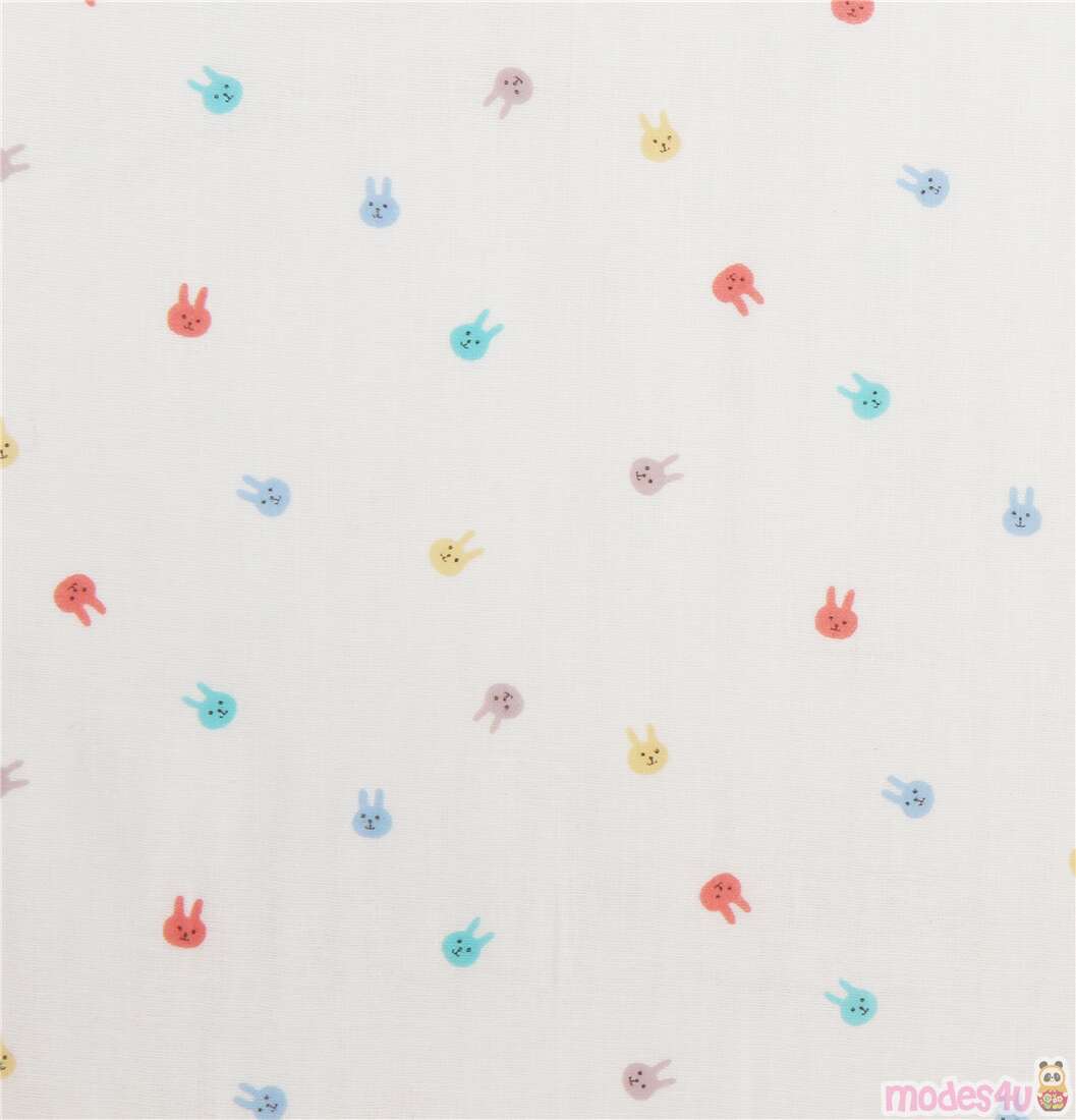 Kawaii Scattered Tiny Bunny Rabbit Fabric