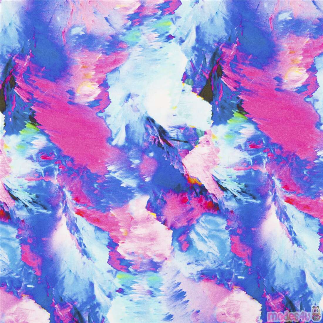 Abstract Bright Palette Knife Paint Fabric