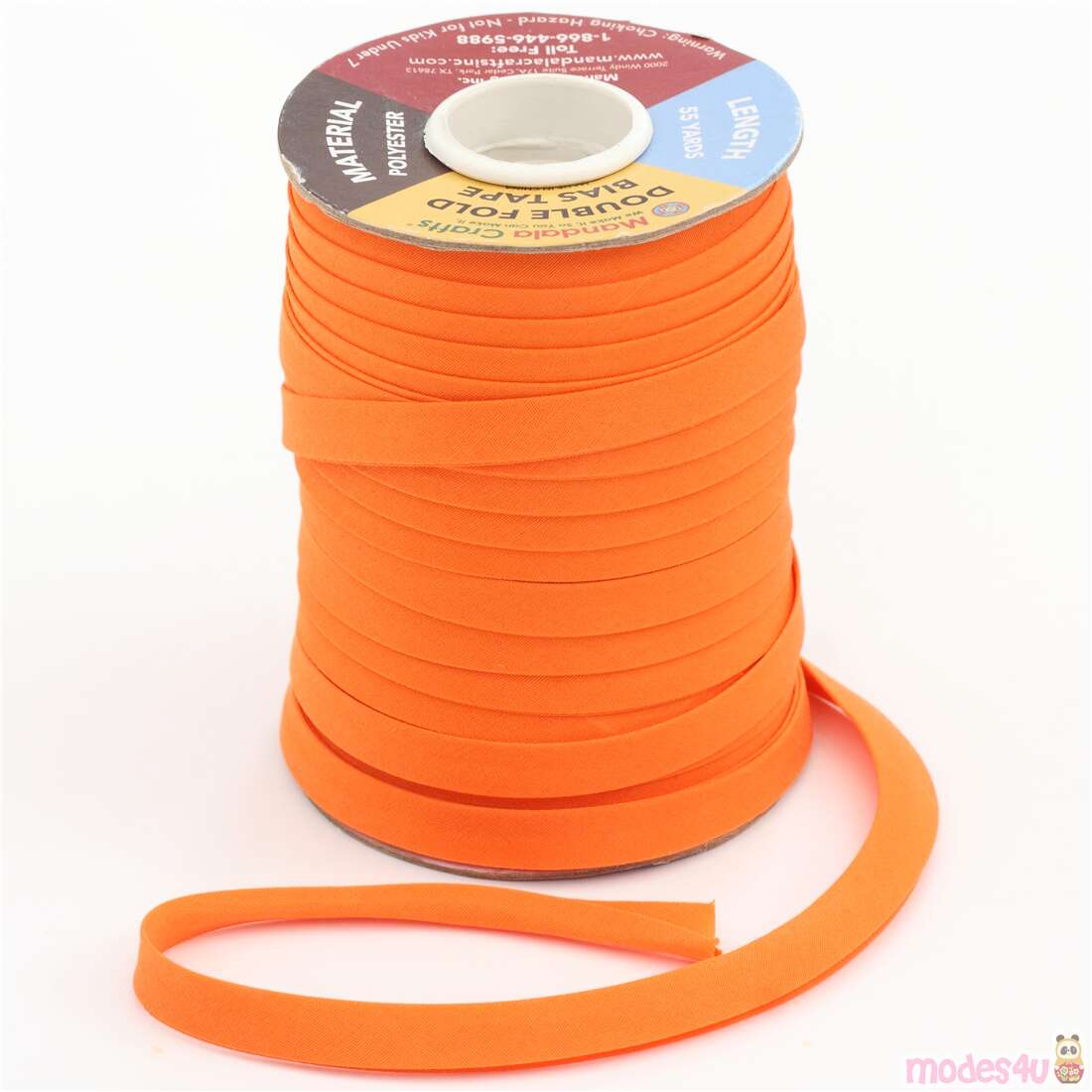 Bias Tape Double Fold 12mm/0.5'' - Orange by Japanese Indie