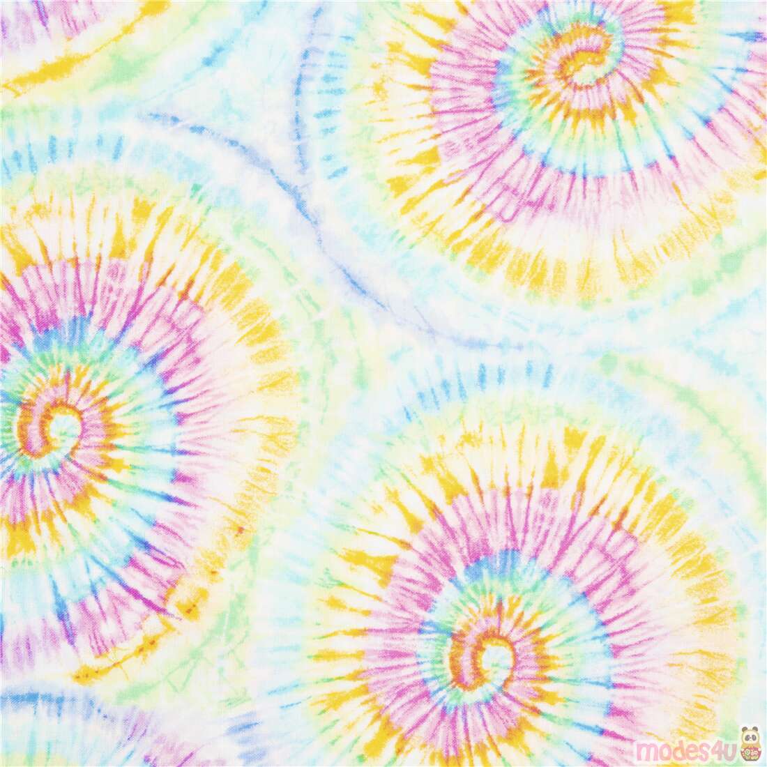 Tie Dye Rainbow Swirl Fabric