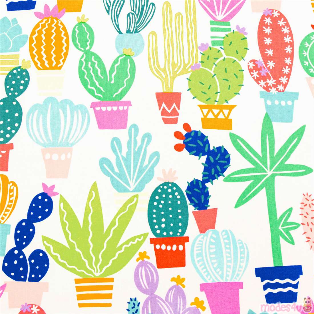 Los Cactos Colourful Cactus Fabric