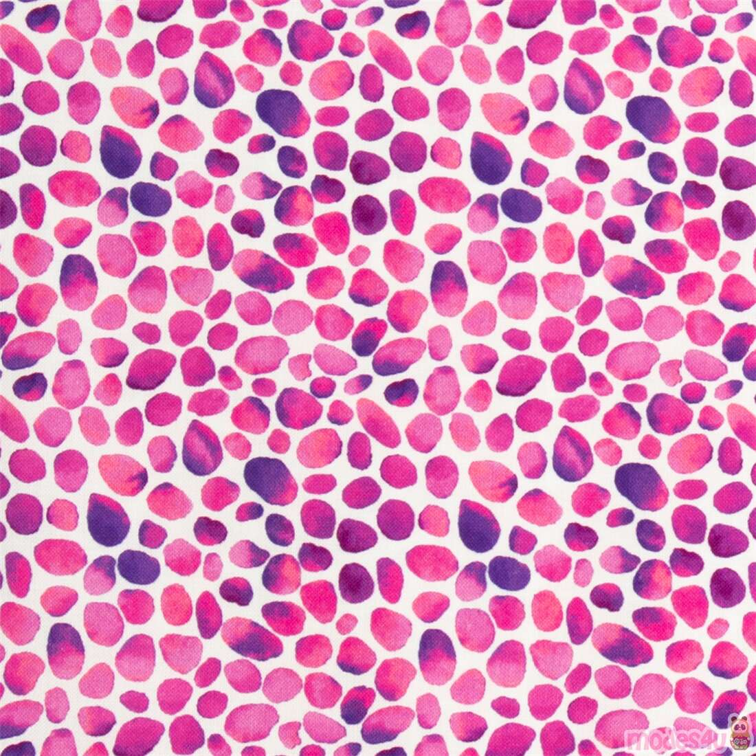Watercolor Mottled Pink Purple Pebbles Fabric