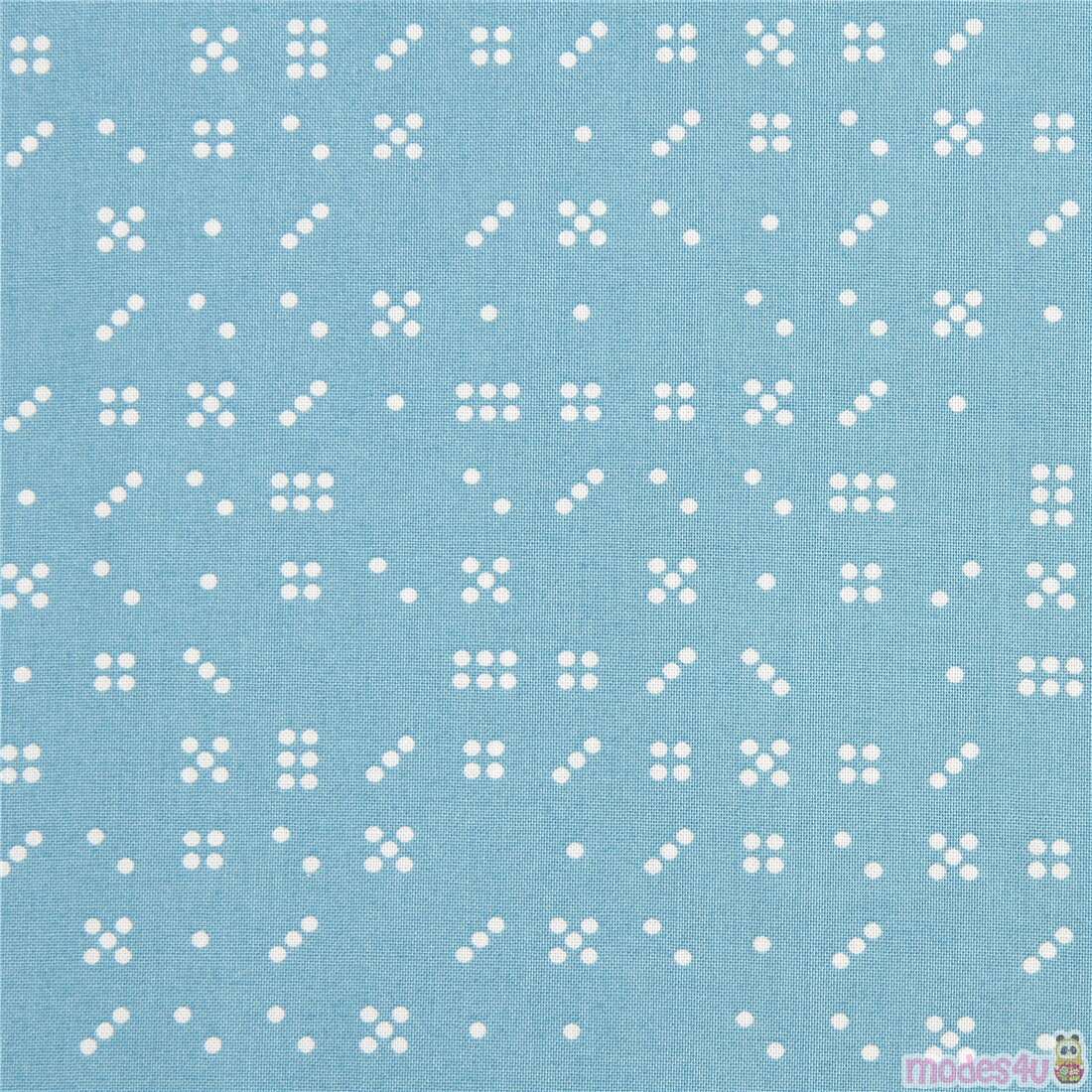 Domino Dots on Blue Fabric