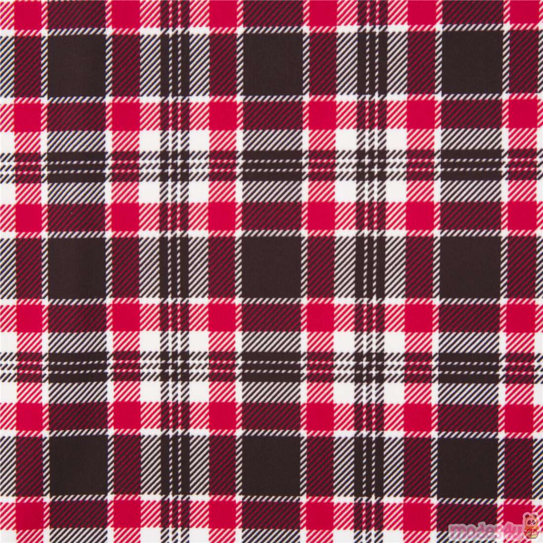 Red Christmas Plaid Super Soft Cuddly Fabric