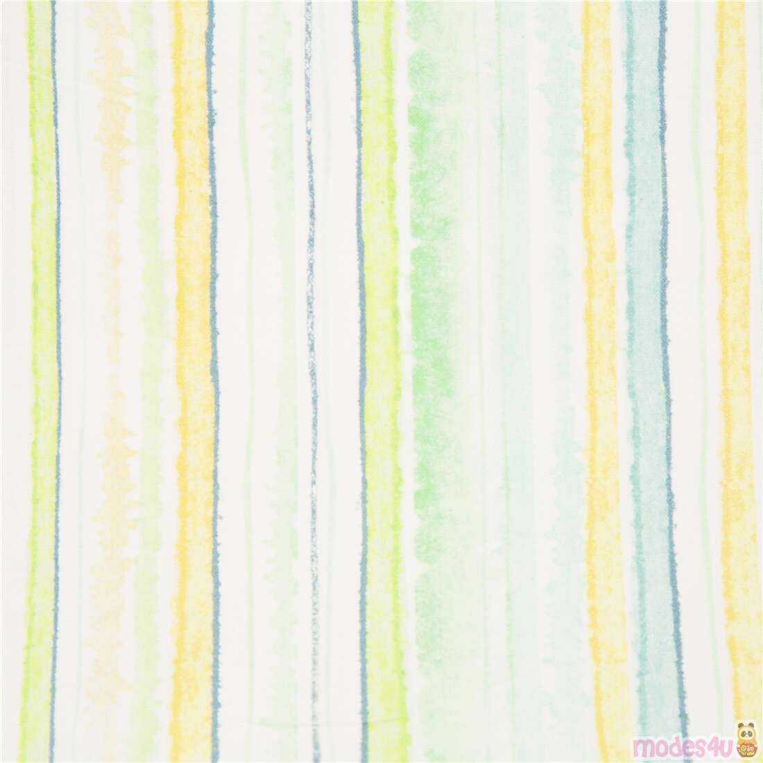 Cool Blurry Watercolour Stripes Fabric