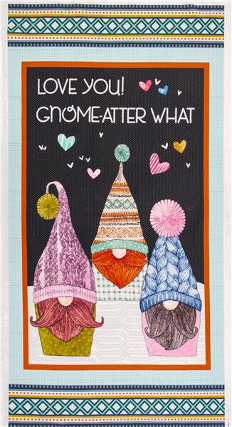 Love You Adorable Gnomes Wooly Hat Fabric