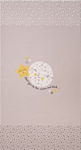 Love You to the Moon and Back Cute Star Panel Fabric