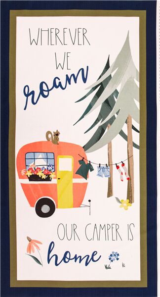 Home Is Where You Park It Motorhome Campervan Panel Fabric